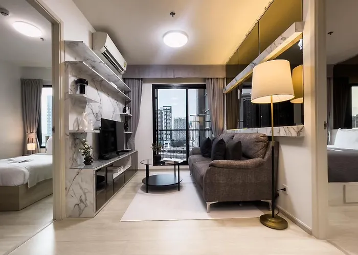 150 M To Mrt L Workspace And Kitchen L Suana L Sontana Apartamento Banguecoque