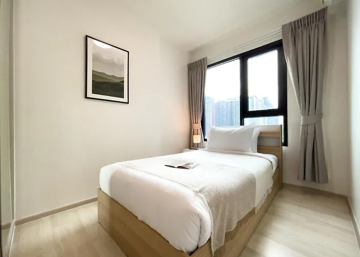 150 M To Mrt L Workspace And Kitchen L Suana L Sontana Apartamento Banguecoque